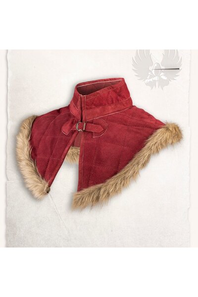Gambeson collar Nimue suede leather burgundy