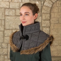 Gambeson collar Nimue wool grey