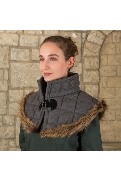 Gambeson collar Nimue wool grey