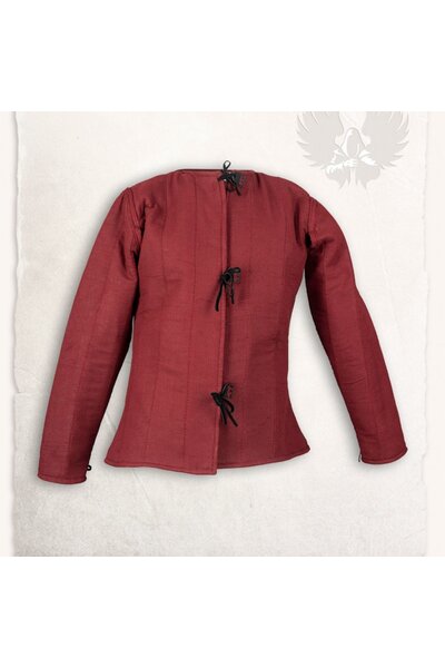 15th century gambeson Aulber, burgundy canvas