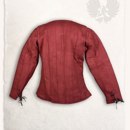 15th century gambeson Aulber, burgundy canvas