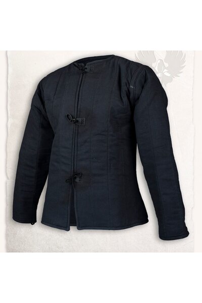 15th century gambeson Aulber, black canvas