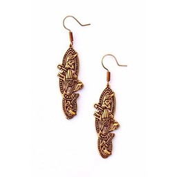 Old Irish earrings, bronze