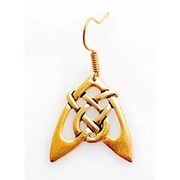 Earrings Celtic arrow, silvered