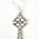 Earrings with Celtic cross, silvered