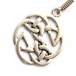 Celtic knot earrings, silvered
