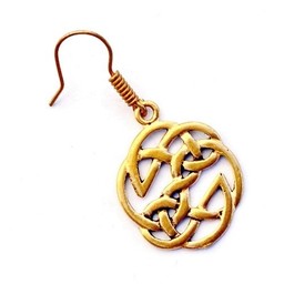 Celtic knot earrings, bronze