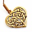 Earrings with Celtic heart, bronze