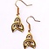 Celtic earrings trisquelion, bronze