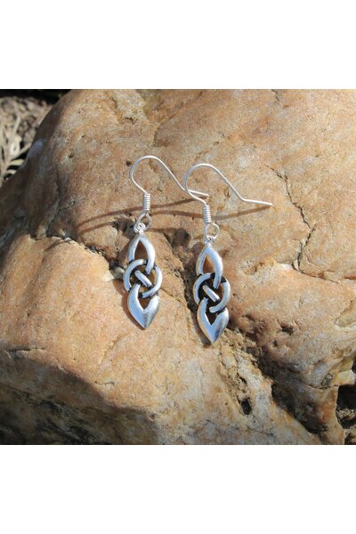 Celtic earrings Dagda, silvered