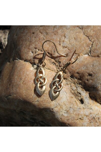 Celtic earrings Dagda, bronze