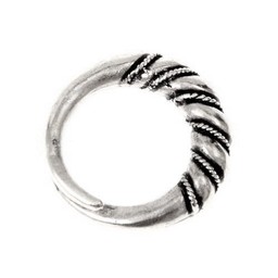 Viking ring Wolin, silvered