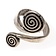 Celtic ring with spirals, silvered