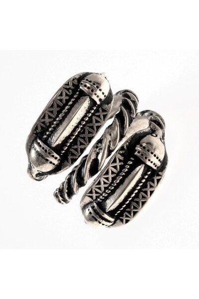 Germanic Iron Age ring Naustdal, silvered