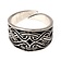 Magyar ring with knot motif, silvered