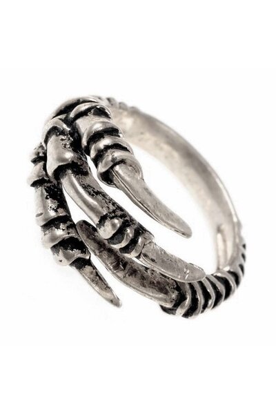 Viking ring ravenclaw, silvered bronze