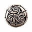 Celtic ring with triskelion, silvered