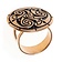 Celtic ring with triskelion, bronze