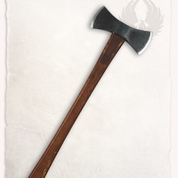 Double Viking axe, battle-ready (blunt)