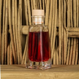 Glass bottle square 100 ml with cork