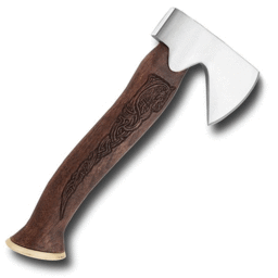 Stainless steel Viking hand axe with Mjolnir
