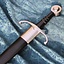 Medieval sword battle-ready with leather scabbard, tempered (blunt 3 mm)