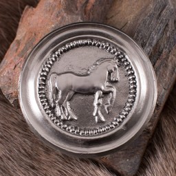 Roman phalera horse silver color