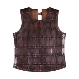 Leather medieval brigandine, brown
