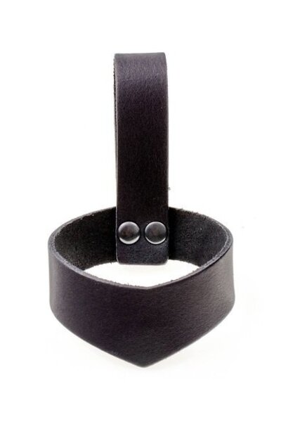 Leather drinking horn holder 0,7 L and larger, black