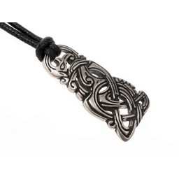 Viking jewel Midgard snake, silvered