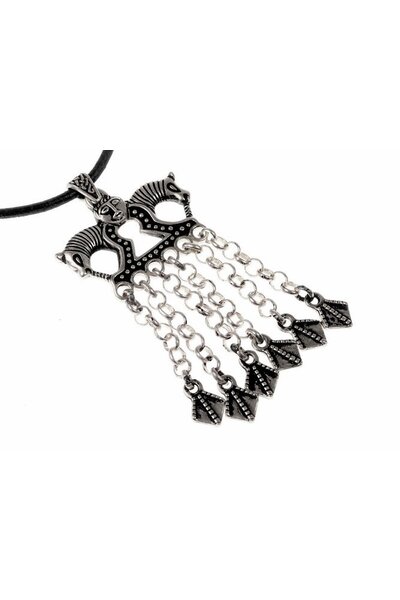 Viking horse pendant Staraja Ladoga, silvered
