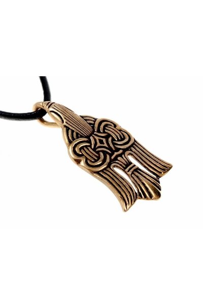 10th century Viking raven pendant, bronze