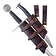 Luxurious sword & dagger holder, brown-black