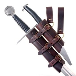 Luxurious sword & dagger holder, brown