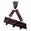 Luxurious sword holder for LARP swords, black-brown