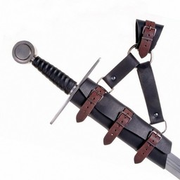 Luxurious sword holder for LARP swords, brown