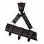 Luxurious sword holder for LARP swords, black