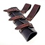 Luxurious leather sword holder, brown-black, long