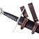 Luxurious leather sword holder, black