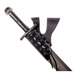 Sword holder with double belt loop, black