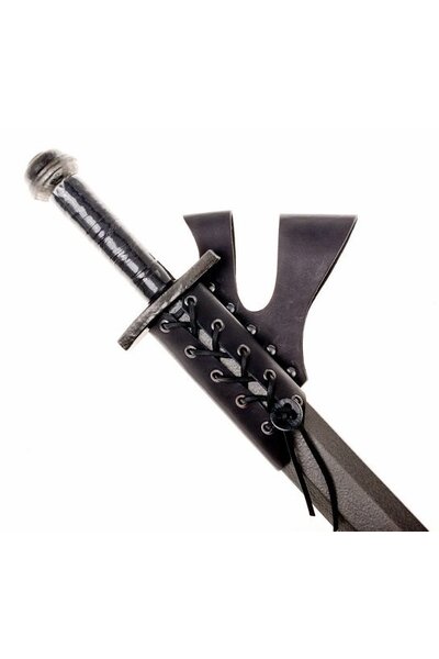 Sword holder with double belt loop, black