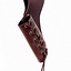 Leather sword holder with laces, brown