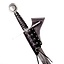 Leather sword holder with laces, black