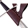 Knight sword holder with double belt loop, brown