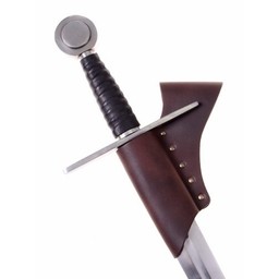 Knight sword holder for belt, brown