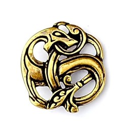 Viking dragon amulet brass