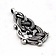 Viking jewel Urnes style Midgard snake silvered