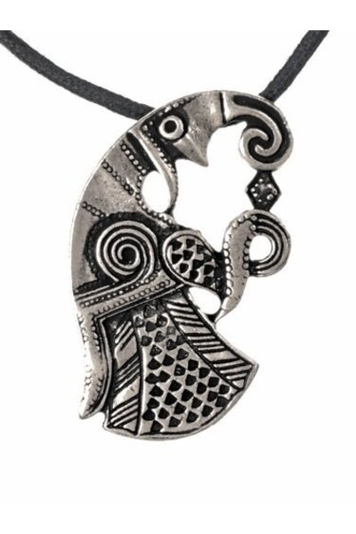 Vendel raven jewel silvered
