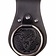 Leather weapon holder for belt, knot motif, black