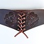 Corset belt Bertholdin A knot motif, black leather